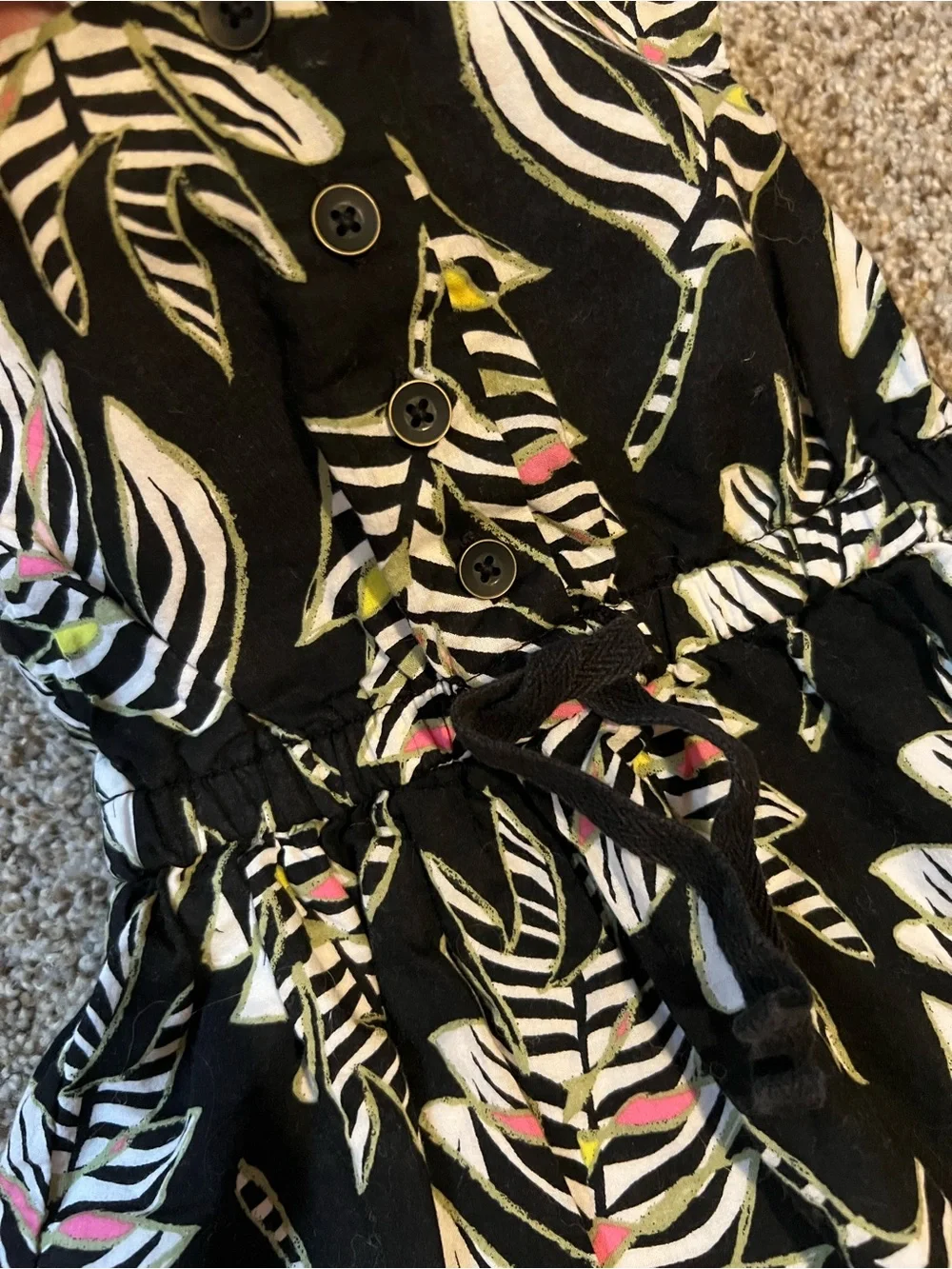 🎉5/$20🎉 GYMBOREE Black Palm Print Dress